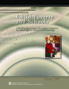 Child Poverty and Schools  CTF Brief Presented to the Senate Committee on Social Affairs, Science and Technology