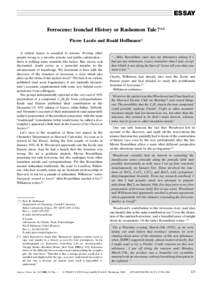 ESSAY Ferrocene: Ironclad History or Rashomon Tale?** Pierre Laszlo and Roald Hoffmann* A critical stance is essential to science. Proving other people wrong is a favorite private and public satisfactionÐ there is nothi