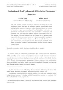 Methods of Psychological Research Online 2004, Vol. 9, No. 1 Internet: http://www.mpr-online.de Fachbereich Psychologie © 2004 Universität Koblenz-Landau