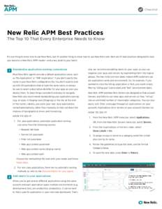 Checklist  New Relic APM Best Practices The Top 10 That Every Enterprise Needs to Know