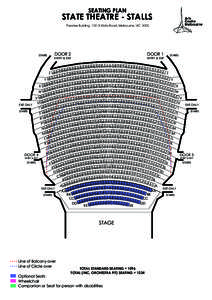 SEATING PLAN  Nov. ‘04 STATE THEATRE - STALLS Theatres Building, 100 St Kilda Road, Melbourne, VIC 3000