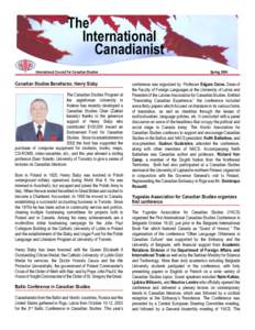 Foreign relations of Canada / International Council for Canadian Studies / University of Belgrade / Academia / Canadian studies / ICCS / Canadian Literature