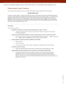 COMMON CORE STATE STANDARDS for ENGLISH LANGUAGE ARTS & LITERACY IN HISTORY/SOCIAL STUDIES, SCIENCE, AND TECHNICAL SUBJECTS  Common Core Standards: Appendix C, page 17. Retrieved from: http://www.corestandards.org/assets