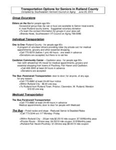 Rutland County /  Vermont / Rutland (town) /  Vermont / Poultney / Rutland Railway / Castleton /  Vermont / Rutland / New England / Marble Valley Regional Transit District / Vermont / Assistive technology / Paratransit