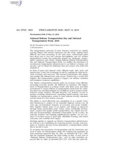 United States / Government / National Defense Transportation Day / American Recovery and Reinvestment Act / History of the United States