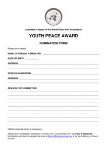 Microsoft Word - Junior Peace Award nomform.doc