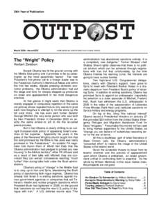 39th Year of Publication  March 2009—Issue #220 PUBLISHED BY AMERICANS FOR A SAFE ISRAEL