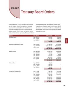 Exhibit 3: Treasury Board Orders