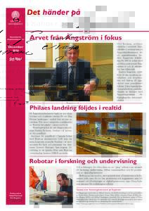 Det händer på  Nyhetsblad för Ångströmlaboratoriet  Arvet från Ångström i fokus