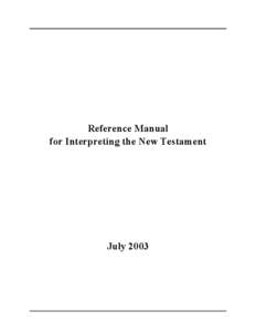 Language interpretation / New Testament / Linguistics / Philosophy of language / Knowledge / Eugene Nida / Communication / Meaning / Translation