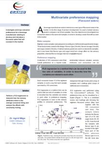 Multivariate preference mapping-Flavoured water