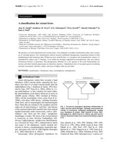 55 (3) • August 2006: 705–731  Smith & al. • Fern classification TA XO N O M Y