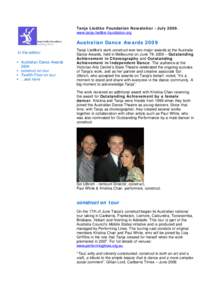 Tanja Liedtke Foundation - Newsletter