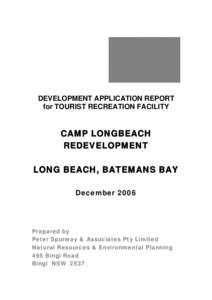 CAMP LONGBEACH INITIAL PLANNING ASSESSMENT