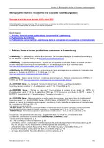 STATEC - Bibliographie - Actualisation mars[removed]mars 2003
