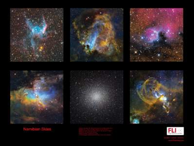 Top row from upper left: NGC2359 (ProLine PL16803 and MicroLine ML8300); M17 (ProLine PL3041); IC1275 (ProLine PL3041). Bottom row: M16 (ProLine PL3041); NGC5139 (ProLine PL16803); NGC3576 (ProLine PL3041 camera). Images