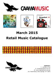 March[removed]Retail Music Catalogue CONTACT: T: [removed]