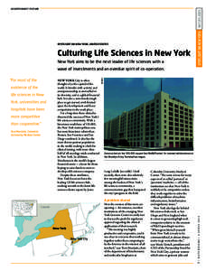 SPOTLIGHT ON NEW YORK, UNITED STATES  Culturing Life Sciences in New York New York aims to be the next leader of life sciences with a  SPOTLIGHT ON NEW YORK NATUREJOBS