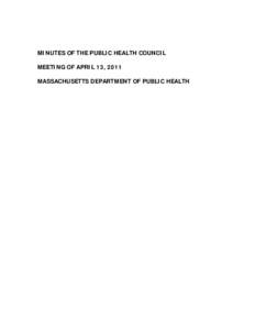 MINUTES OF THE PUBLIC HEALTH COUNCIL