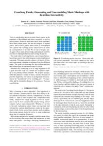 CrossSong Puzzle: Generating and Unscrambling Music Mashups with Real-time Interactivity Jordan B. L. Smith, Graham Percival, Jun Kato, Masataka Goto, Satoru Fukayama National Institute of Advanced Industrial Science and