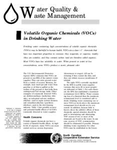 W  ater Quality & aste Management  Volatile Organic Chemicals (VOCs)