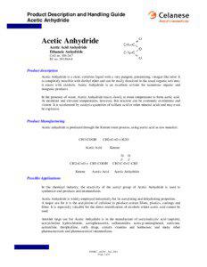 Acetic acid / Acetic anhydride / Celanese / Carboxylic acid / Cellulose / Acetic formic anhydride / Formic anhydride / Chemistry / Organic chemistry / Acid anhydrides