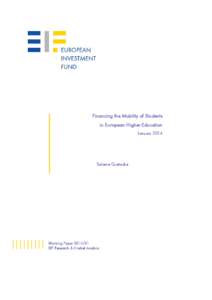 Financing the Mobility of Students in European Higher Education January 2014 Salome Gvetadze