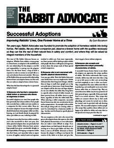 PROVIDING INSIGHT INTO THE LIVES OF HOUSE RABBITS