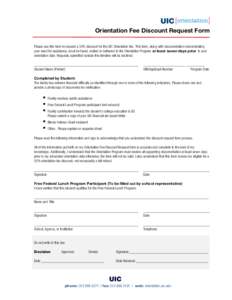 Microsoft Word - Orientation Fee Discount Request Form 2014.doc