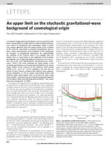 Physical cosmology / General relativity / Gravitational wave / LIGO / Cosmic string / Cosmic microwave background radiation / GEO 600 / Laser Interferometer Space Antenna / Michelson interferometer / Physics / Astronomy / Gravitation