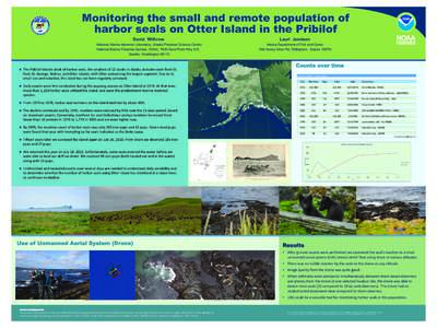 Monitoring the small and remote population of harbor seals on Otter Island in the Pribilof David Withrow Lauri Jemison