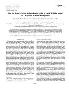 Journal of Asthma, 43:667–673, 2006 C 2006 Informa Healthcare Copyright ! ISSN: [removed]print[removed]online DOI: [removed][removed]