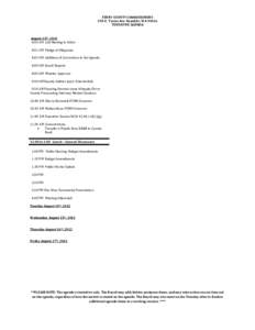 FERRY COUNTY COMMISSIONERS 290 E. Tessie Ave. Republic, WA[removed]TENTATIVE AGENDA August 13th, 2012 8:00 AM Call Meeting to Order