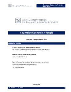 Caucasian Economic Triangle No3, 2009