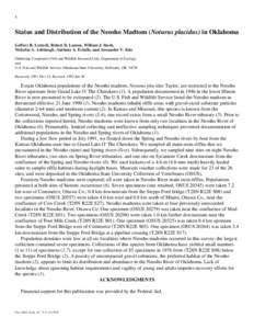 Status and Distribution of the Neosho Madtom (Noturus placidus)