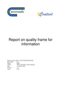 Microsoft Word - D2.2 Quality Frame Report.doc