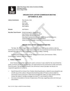 Microsoft Word - SEPT[removed]DRAFT 3- OSL Commission Mtg Minutes[removed]docx
