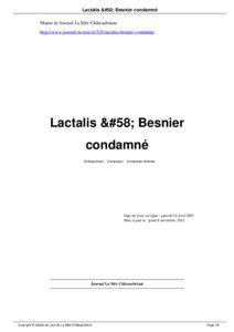 Lactalis : Besnier condamné Mairie de Journal La Mée Châteaubriant http://www.journal-la-mee.fr/520-lactalis-besnier-condamne