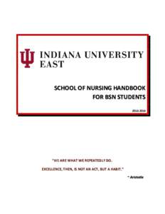 INDIANA UNIVERSITY SCHOOL OF NURSING