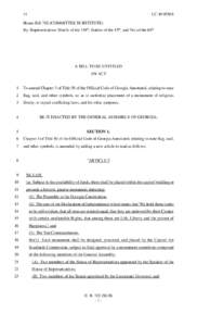 14  LC 40 0586S House Bill 702 (COMMITTEE SUBSTITUTE) By: Representatives Morris of the 156th, Battles of the 15th, and Nix of the 69th