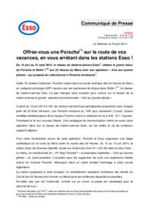 Communiqué de Presse Contacts Catherine Brun : Emmanuel du Granrut : La Défense, le 04 juin 2014