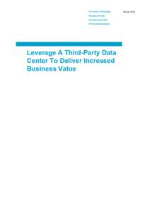 A Custom Technology Adoption Profile Commissioned By NTT Communications  Leverage A Third-Party Data