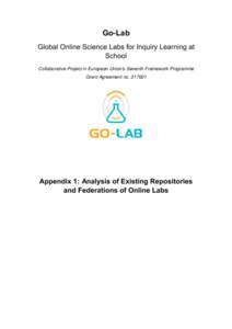 Go-Lab Global Online Science Labs for Inquiry Learning at School Collaborative Project in European Union’s Seventh Framework Programme Grant Agreement no[removed]