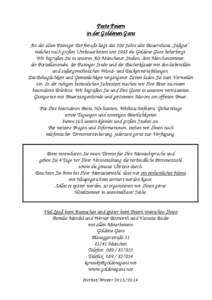 Feste Feiern in der Goldenen Gans An der alten Pasinger Dorfstraße liegt das 300 Jahre alte Bauernhaus „Süßgut“,