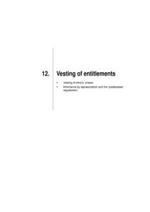 12.  Vesting of entitlements !  Vesting of minors’ shares