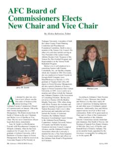 AFC Board of Commissioners Elects New Chair and Vice Chair By Elishia Ballentine, Editor  Jerry M. Smith