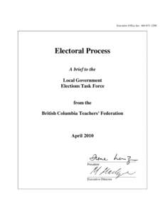 Local Government Elections Task Force - Organizations