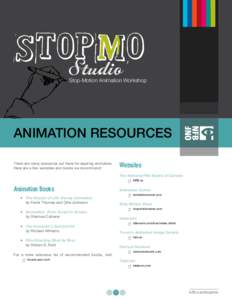 Stop-Motion Animation Workshop  Animation Resources Websites  There are many resources out there for aspiring animators.