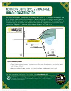 NORTHERN LIGHTS BLVD. and UAA DRIVE  ROAD CONSTRUCTION Goose Lake Park