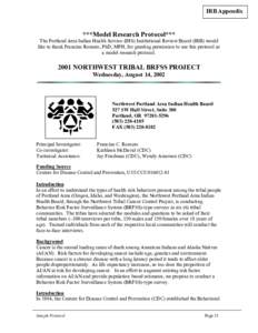 PROTOCOL FOR SURVEYS OF AMERICAN INDIAN AND ALASKAN NATIVE MEN’S KNOWLEDGE, ATTITUDES, AND PRACTICES REGARDING PROSTATE CANCER